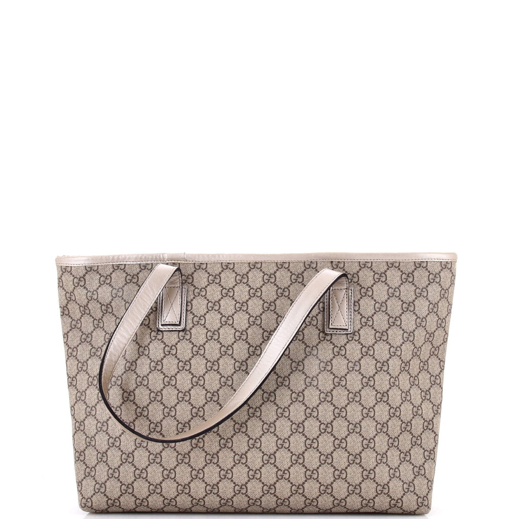 Plus Tote GG Coated Canvas with Leather Medium