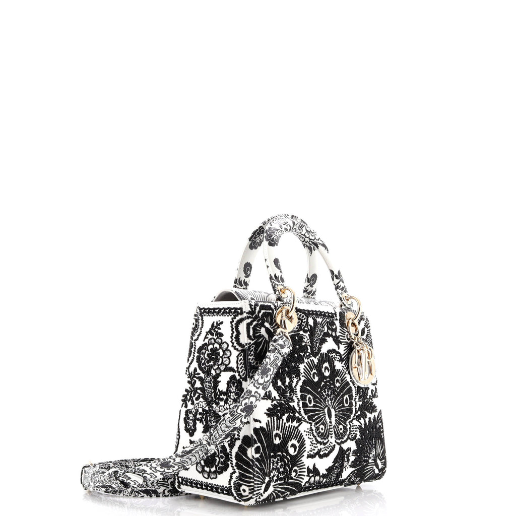 Lady Dior Bag Embroidered and Beaded Leather Medium