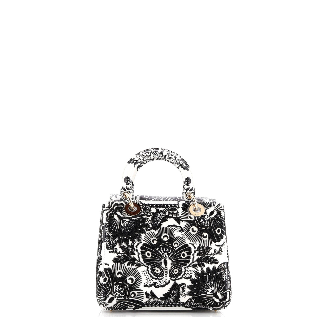 Lady Dior Bag Embroidered and Beaded Leather Medium