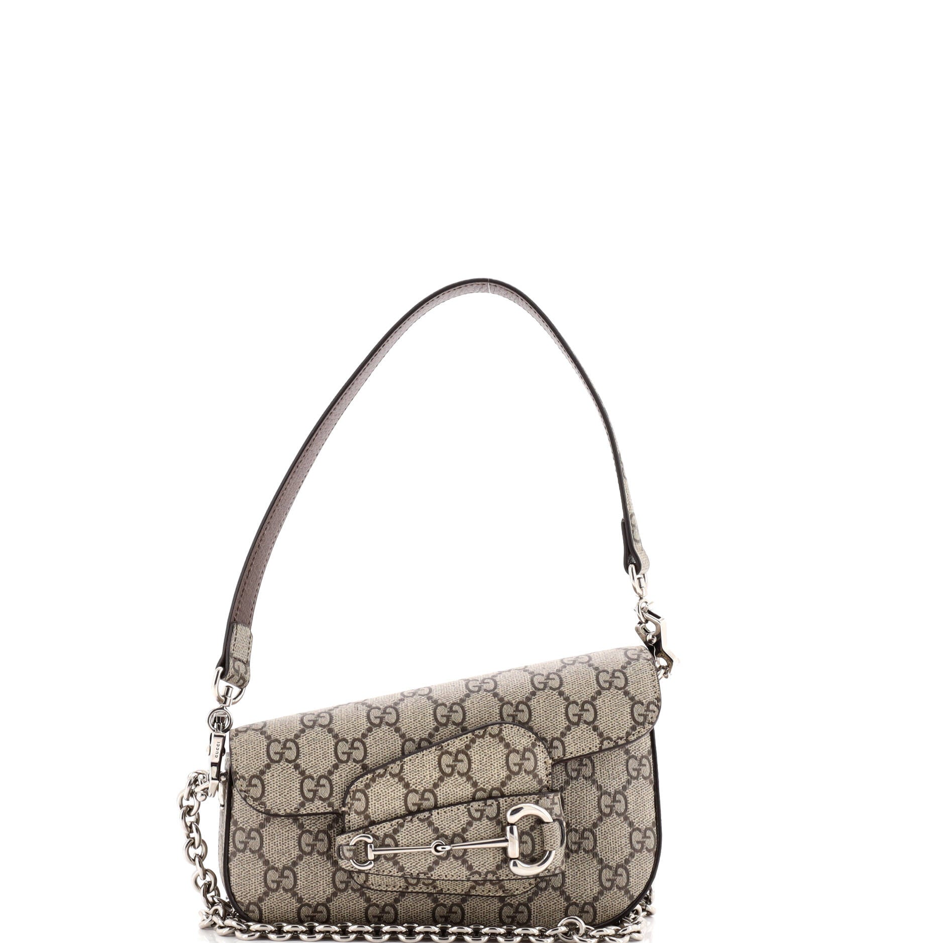Horsebit 1955 Asymmetric Shoulder Bag GG Coated Canvas Mini