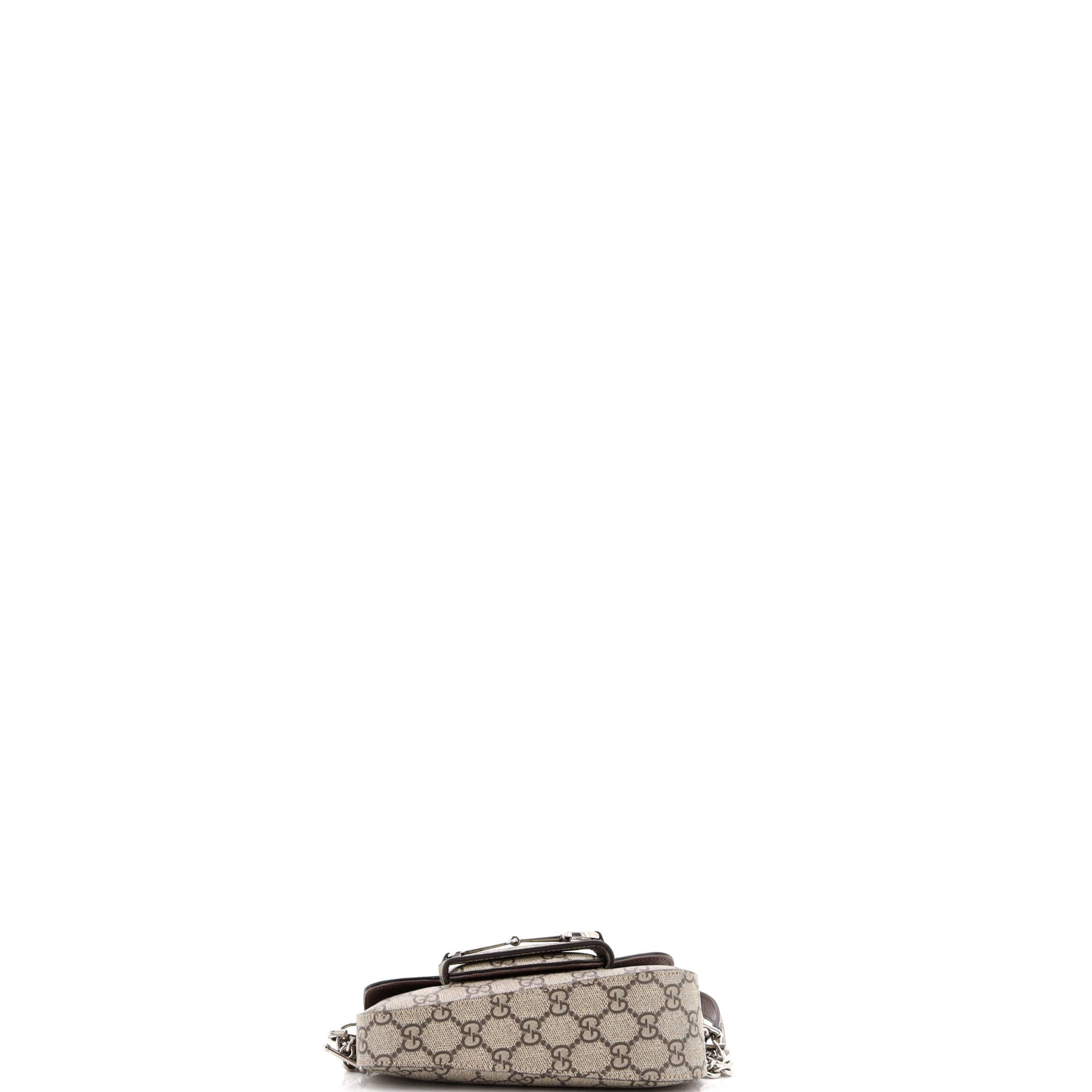 Horsebit 1955 Asymmetric Shoulder Bag GG Coated Canvas Mini