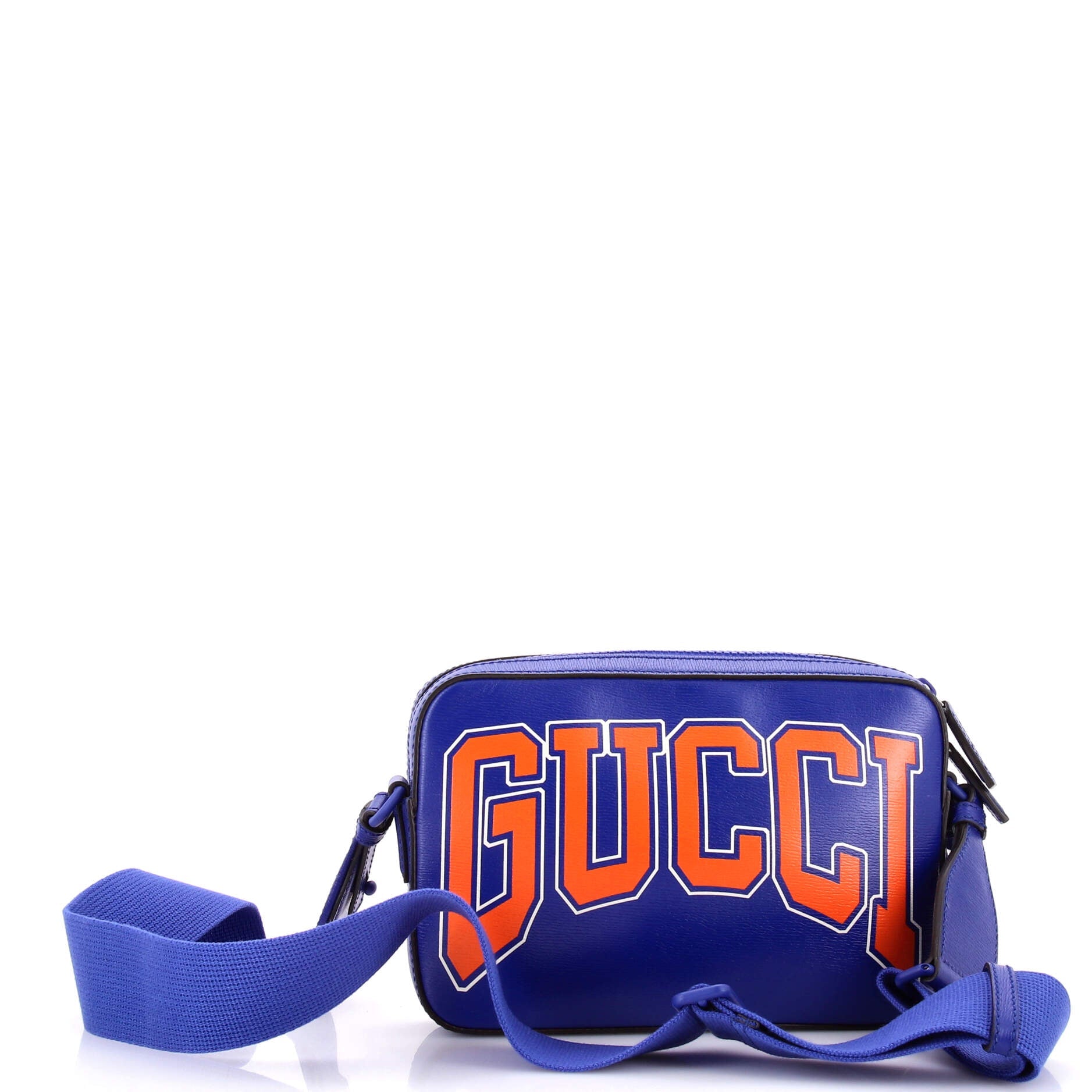 NY Dragons Camera Crossbody Bag Printed Leather Small