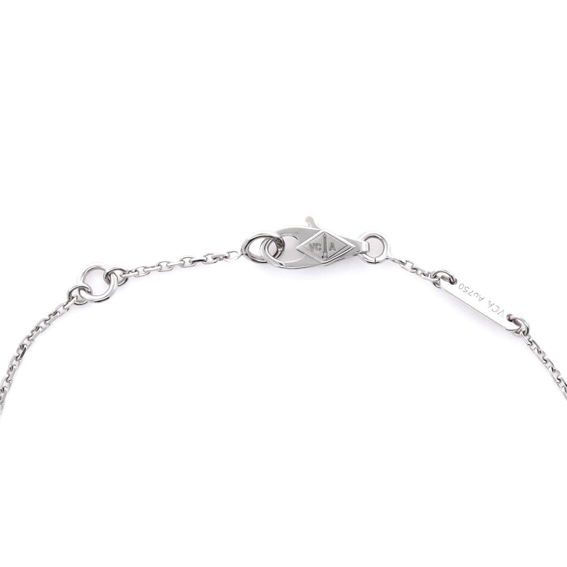 Sweet Alhambra Butterfly Bracelet 18K White Gold and Turquoise