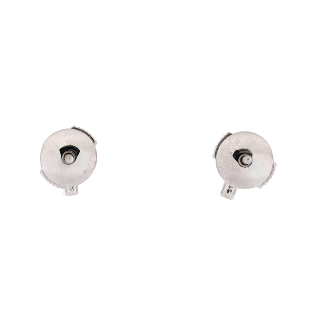Cross Earrings 18K White Gold with Diamonds
