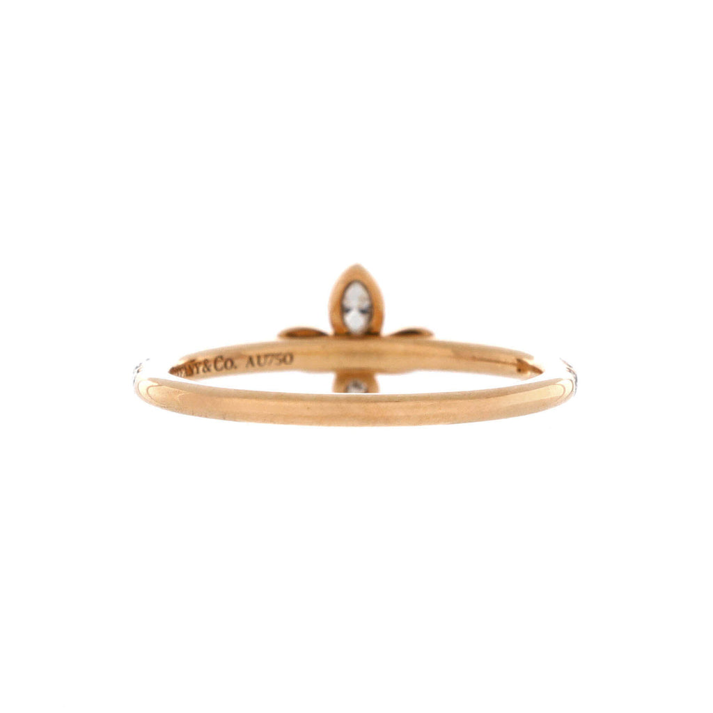 Fleur de Lis Ring 18K Rose Gold and Diamonds