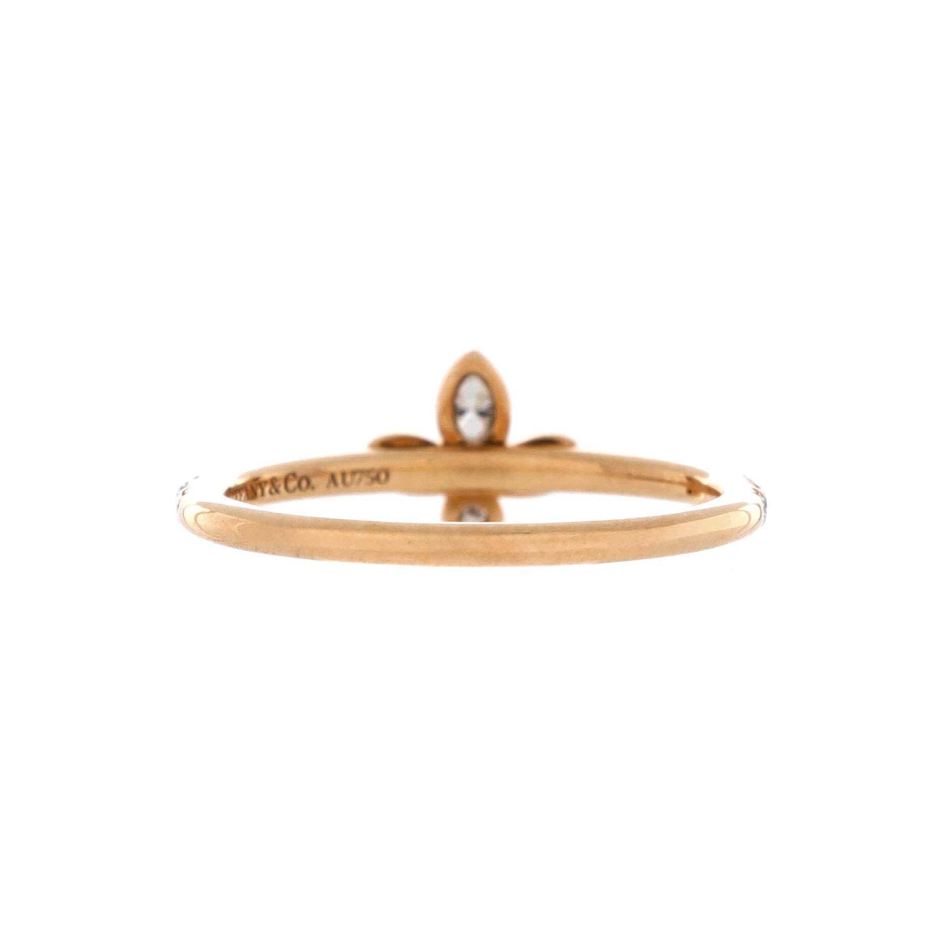 Fleur de Lis Ring 18K Rose Gold and Diamonds