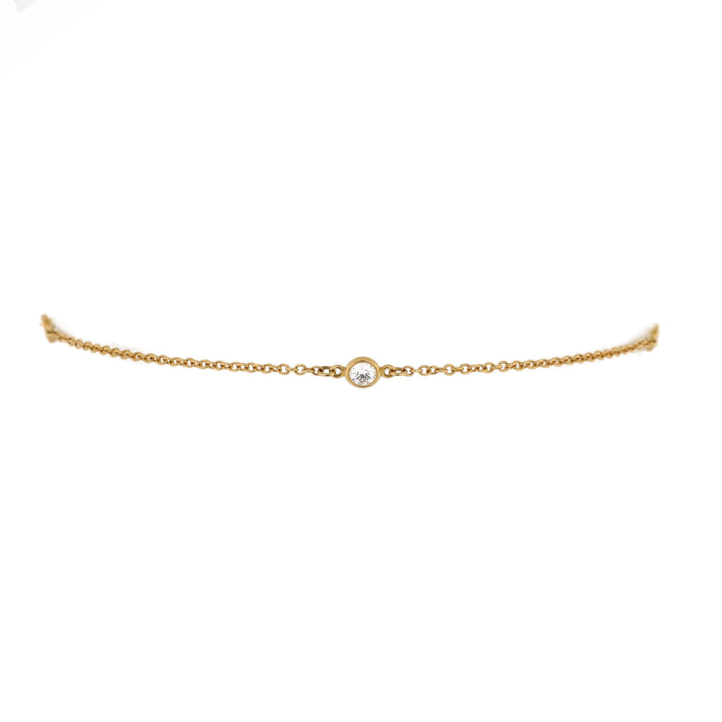 Elsa Peretti Diamonds by the Yard 3 Stone Bracelet 18K Yellow Gold with Diamonds