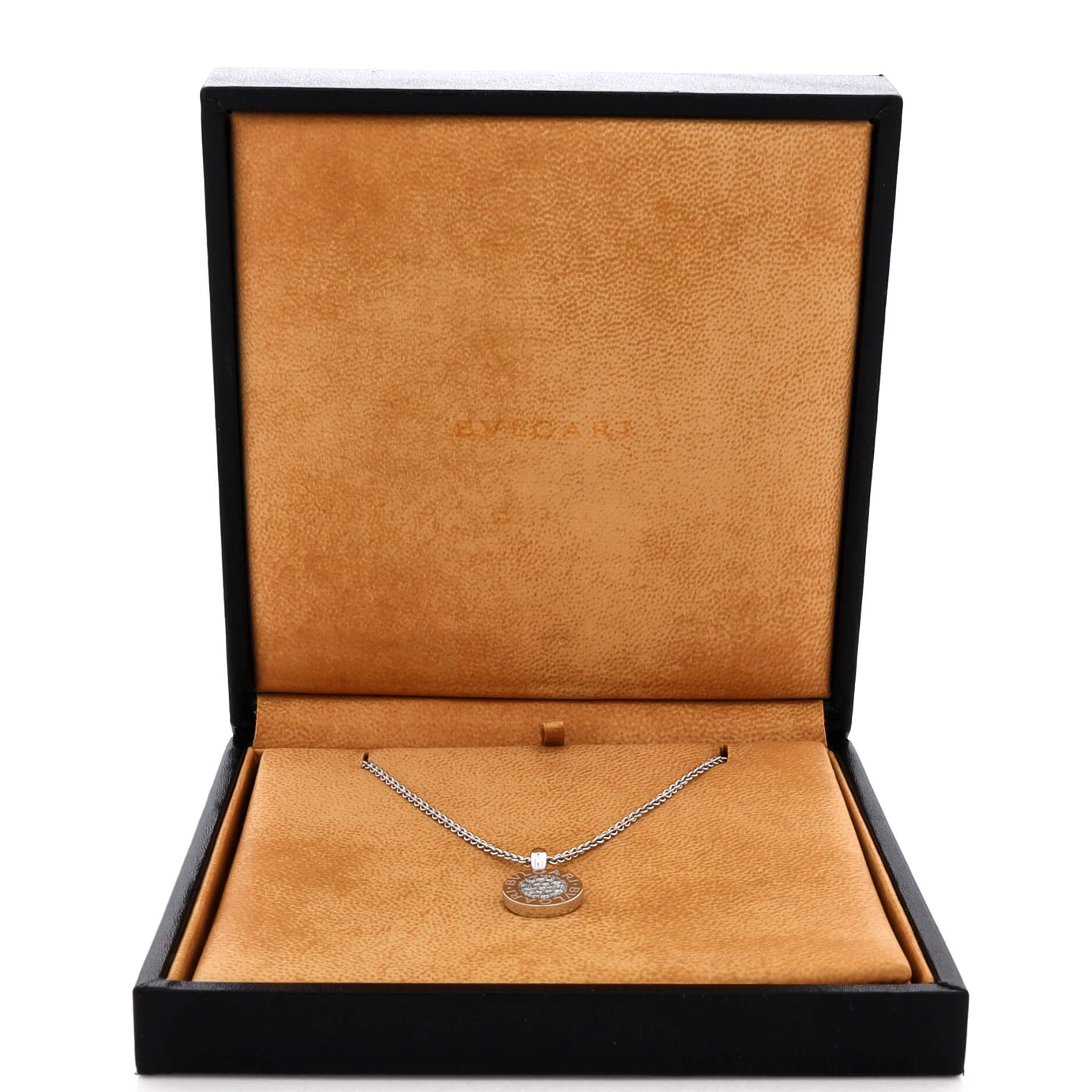 Bvlgari Bvlgari Pendant Necklace 18K White Gold with Diamonds