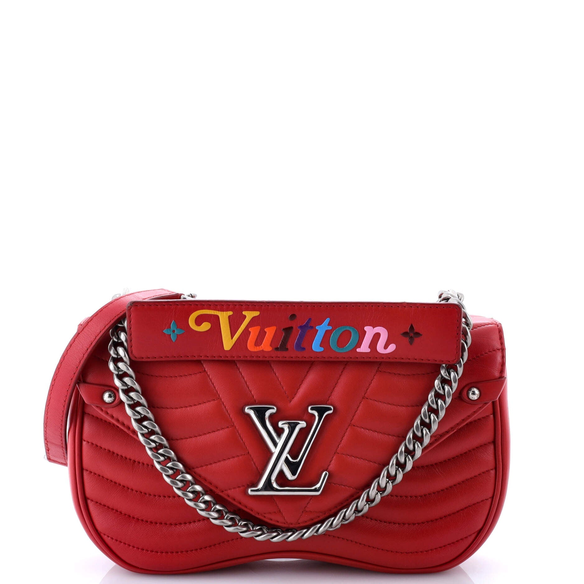 New Wave Chain Bag Quilted Leather MM