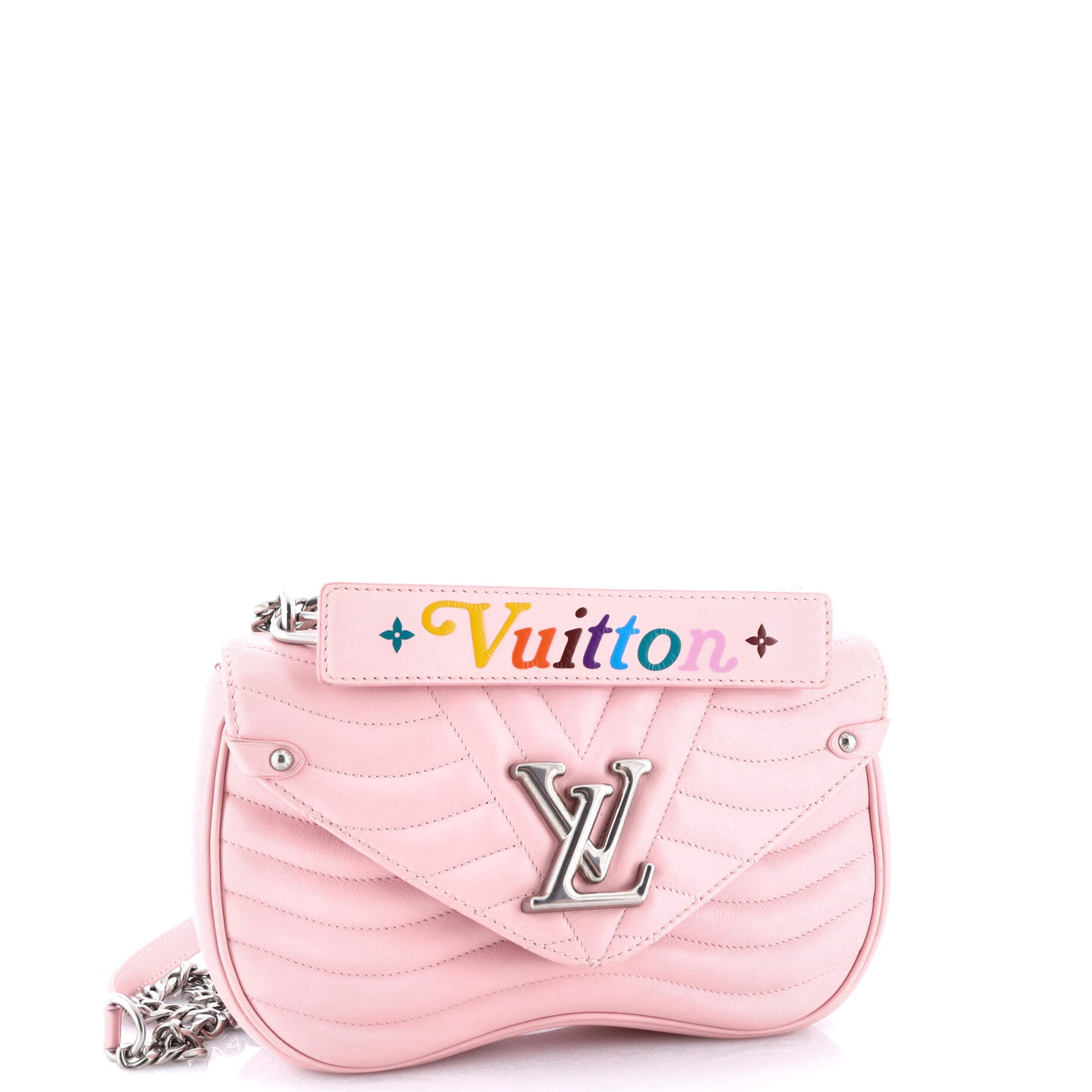 New Wave Chain Bag Quilted Leather MM