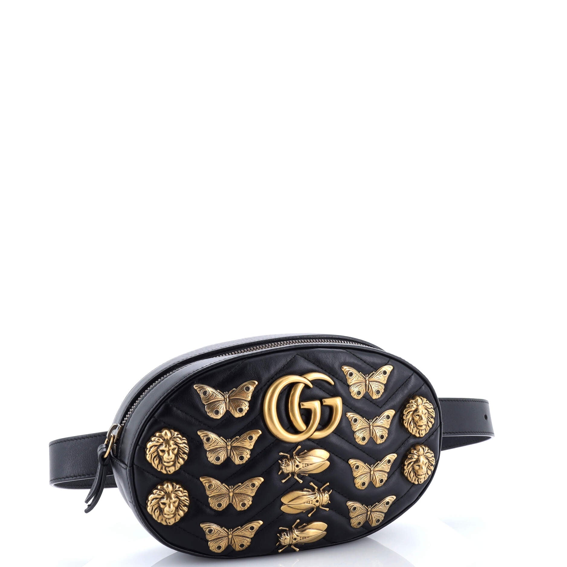 GG Marmont Belt Bag Embellished Matelasse Leather