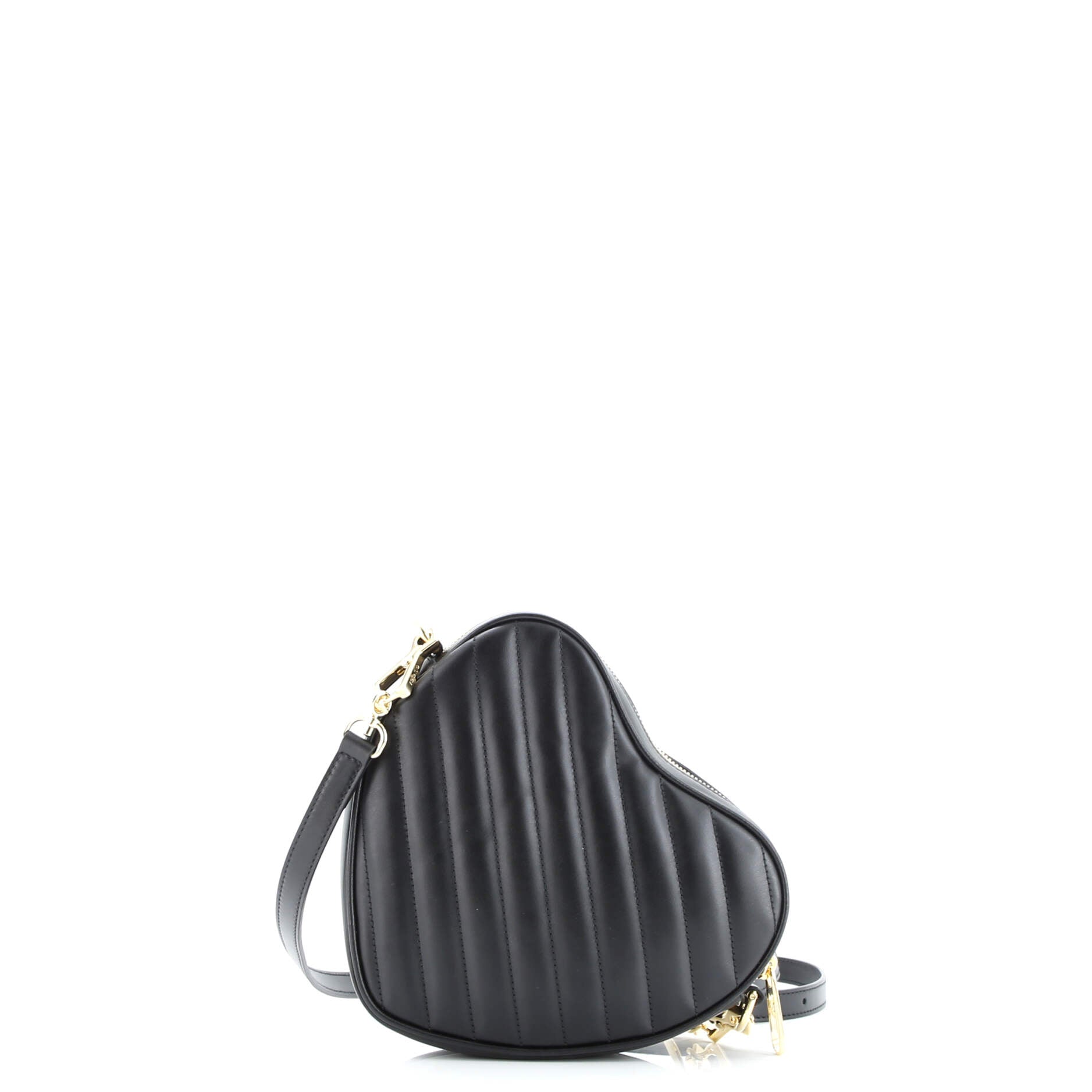 Interlocking G Heart Shoulder Bag Diagonal Quilted Leather Mini