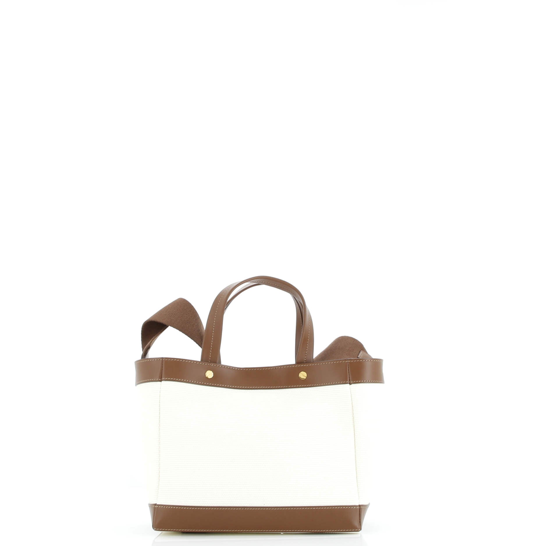 T Screw Tote Canvas with Leather Mini