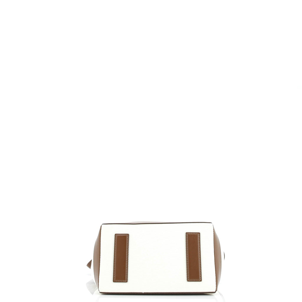 T Screw Tote Canvas with Leather Mini