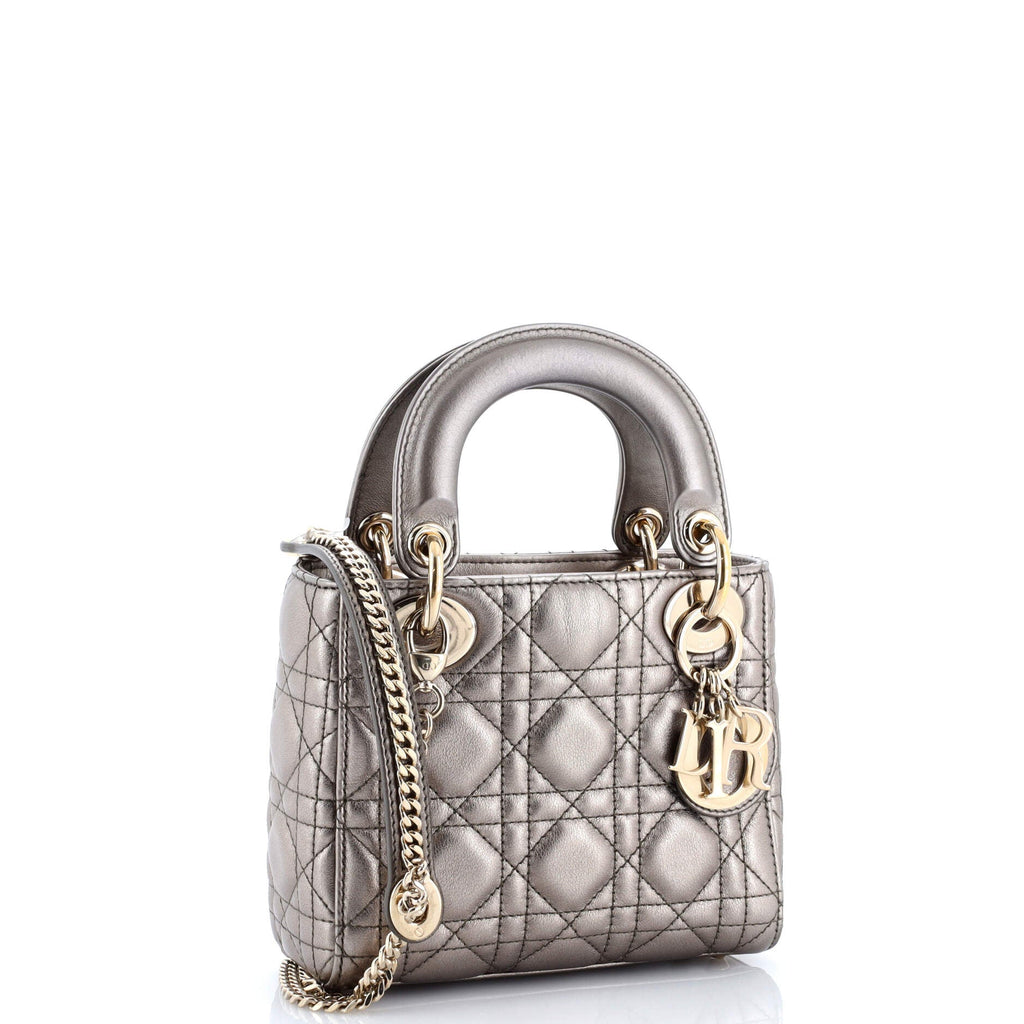 Lady Dior Chain Bag Cannage Quilt Lambskin Mini