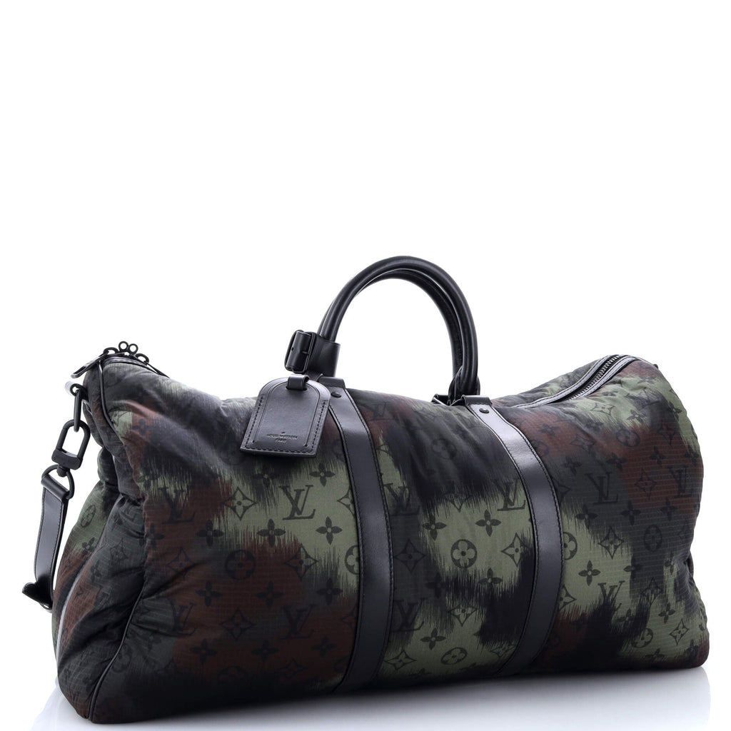 Keepall Bandouliere Bag Limited Edition Camouflage Monogram Nylon 50