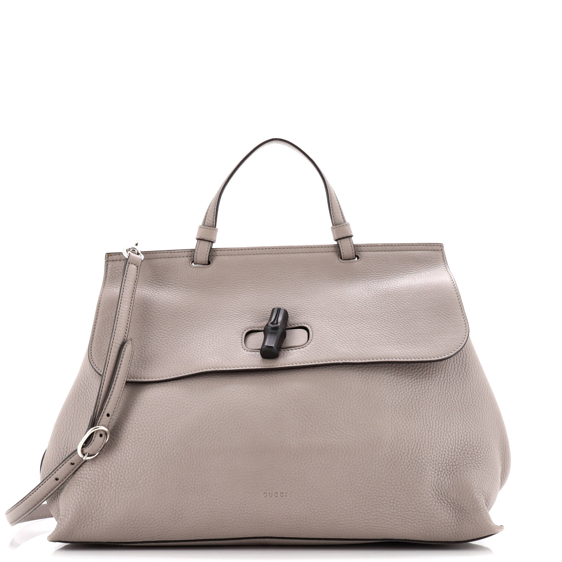 Bamboo Daily Top Handle Bag Leather Large