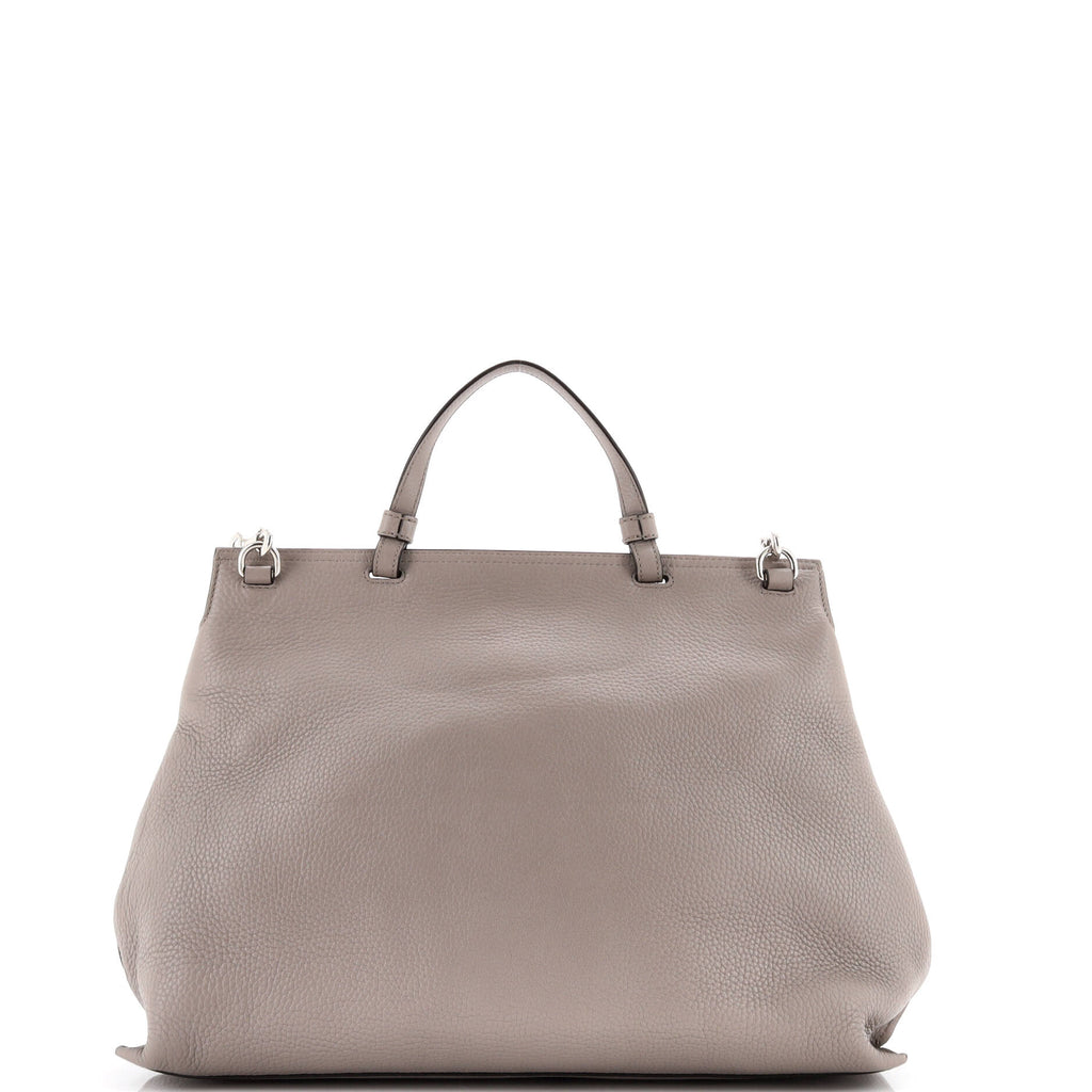 Bamboo Daily Top Handle Bag Leather Large