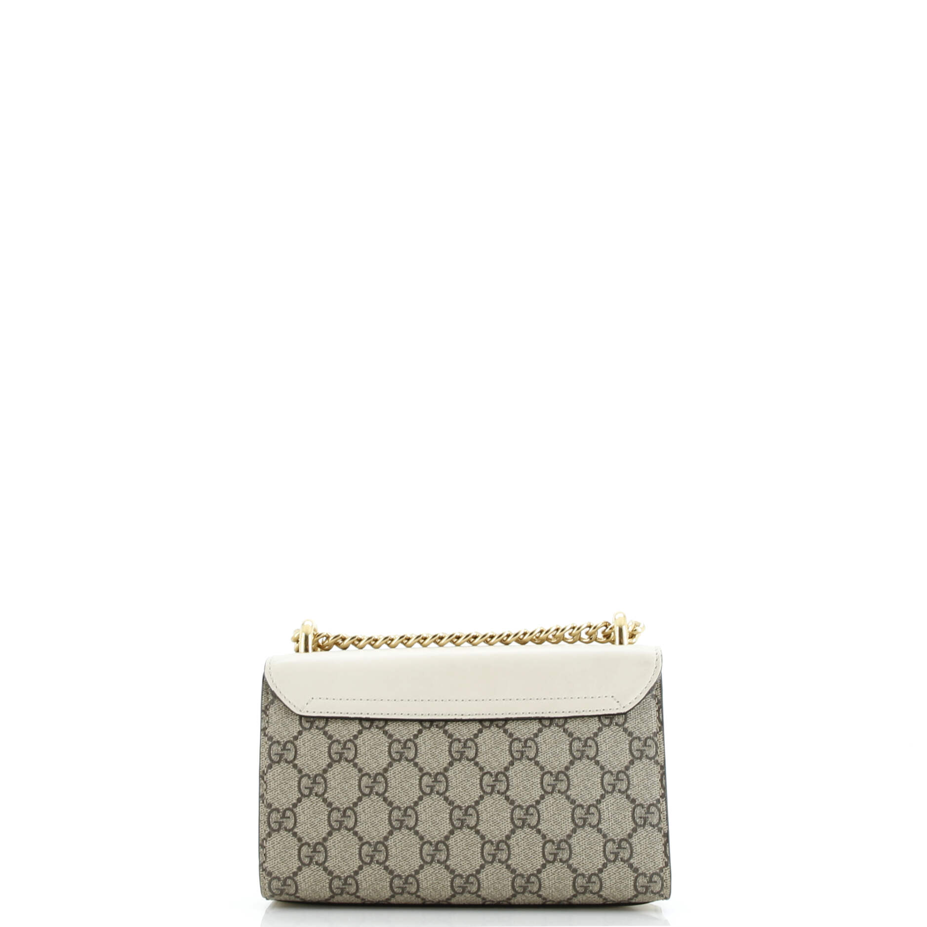 Pearly Padlock Shoulder Bag GG Coated Canvas with Studded Leather Small