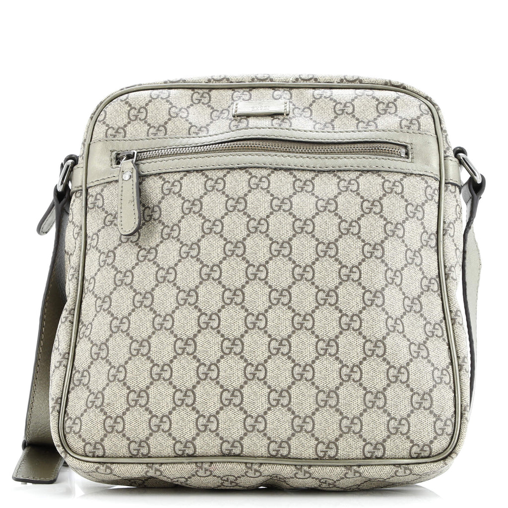Front Zip Messenger GG Coated Canvas Medium