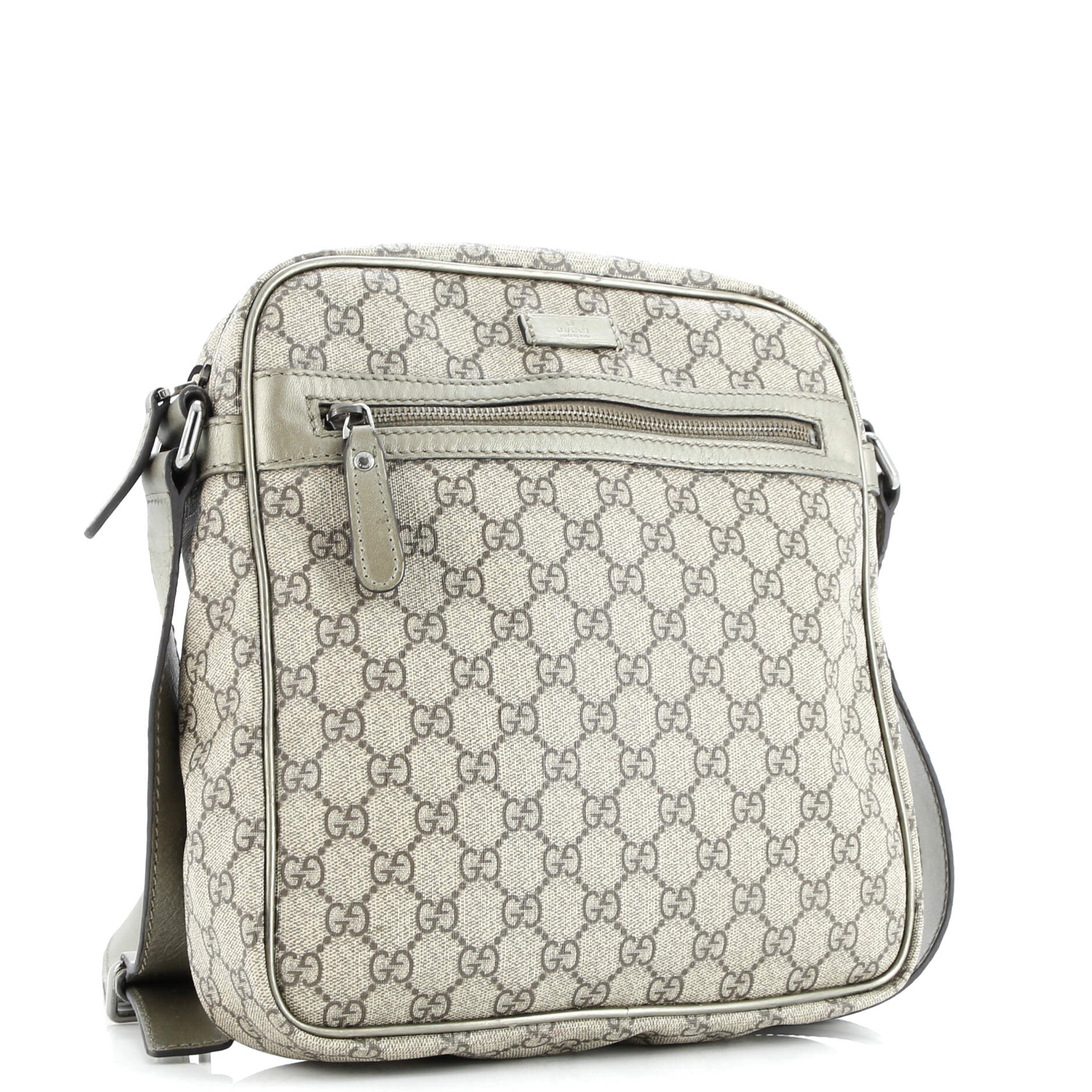 Front Zip Messenger GG Coated Canvas Medium