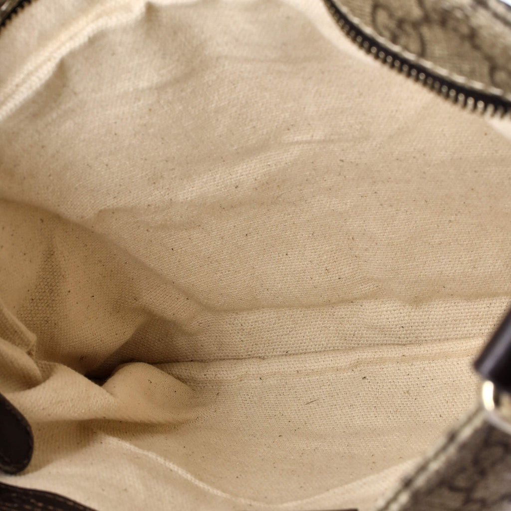 Front Zip Flat Messenger Bag GG Coated Canvas Medium