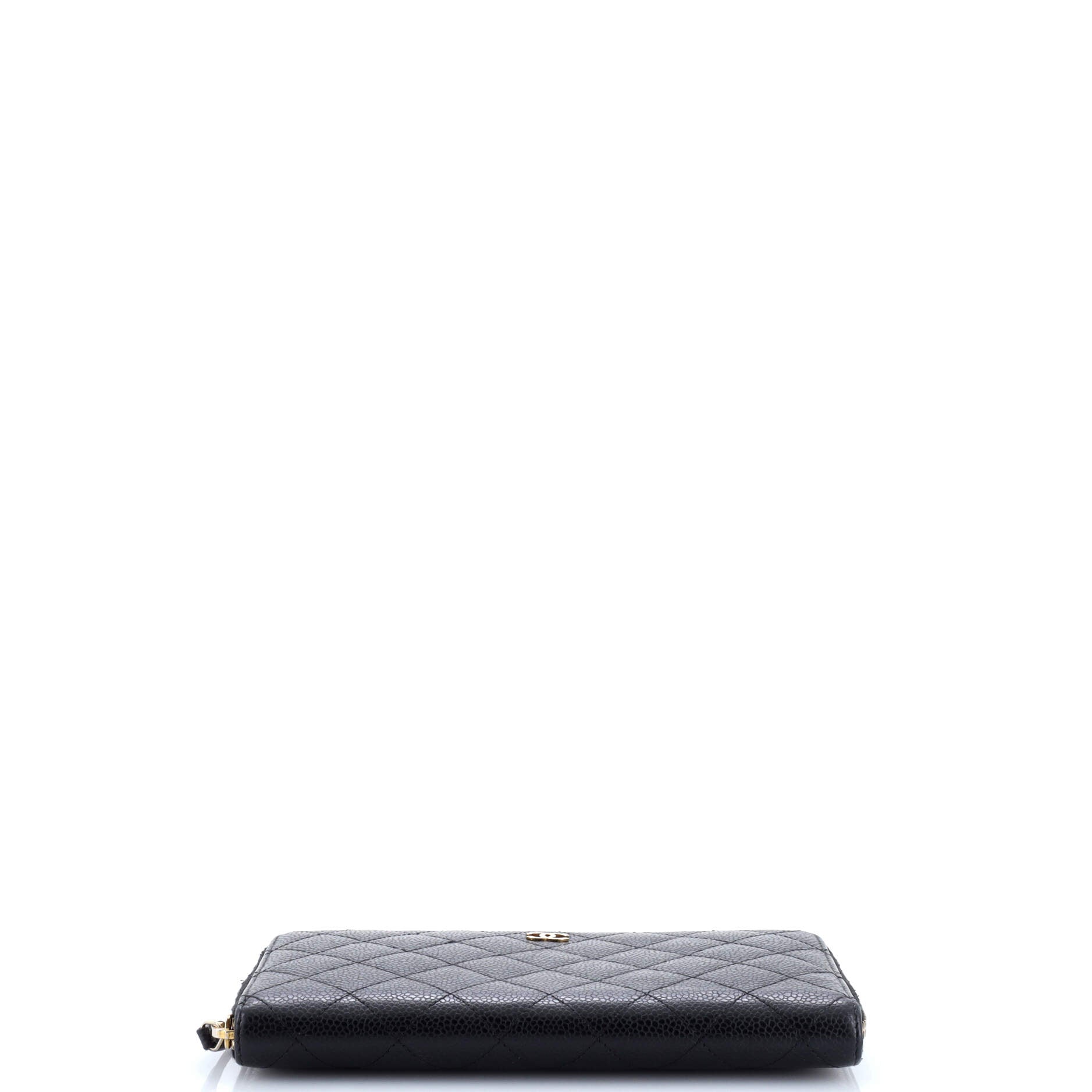 Zip Around Organizer Wallet Quilted Caviar Large
