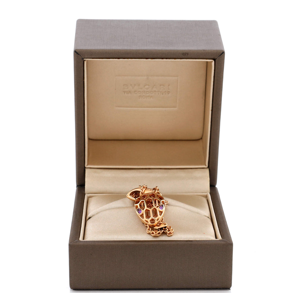 Serpenti Seduttori Chain Bracelet 18K Rose Gold with Amethyst