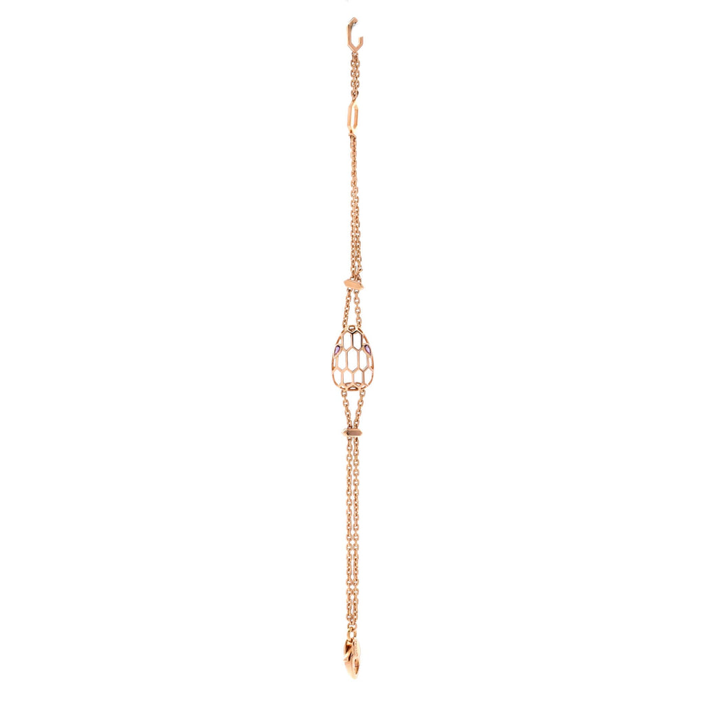 Serpenti Seduttori Chain Bracelet 18K Rose Gold with Amethyst
