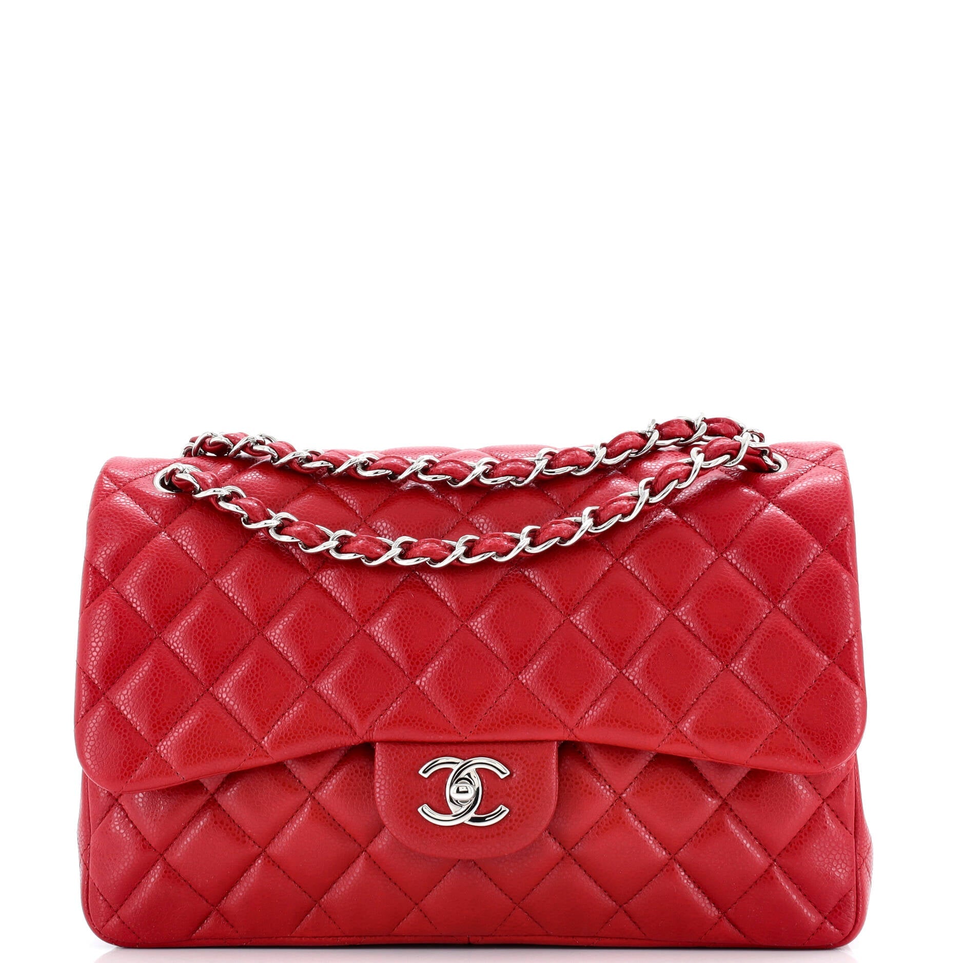 Classic Double Flap Bag Quilted Caviar Jumbo