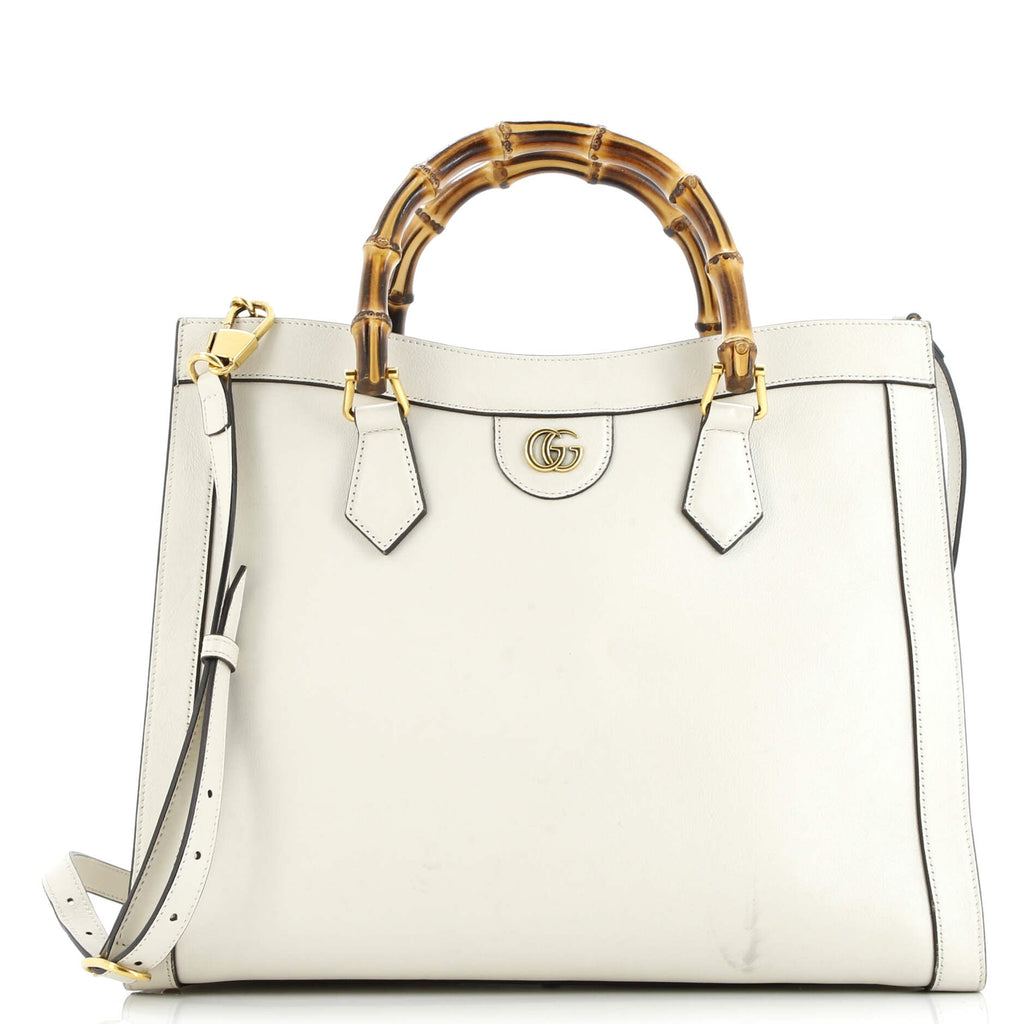Diana NM Bamboo Handle Tote Leather Medium