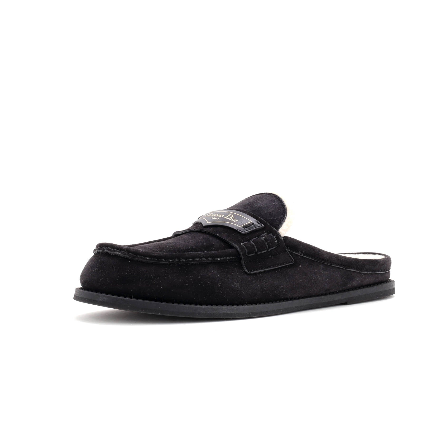 Women's Boy Mules Suede with Shearling