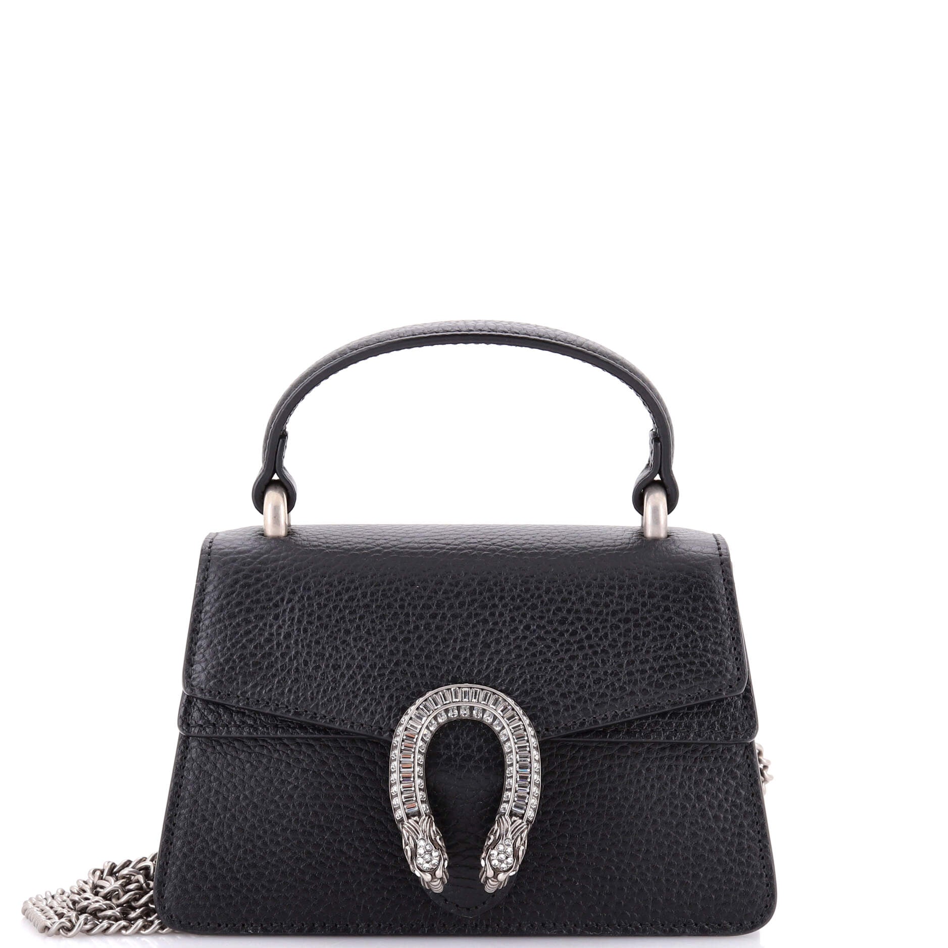 Dionysus Top Handle Bag Leather with Crystals Mini