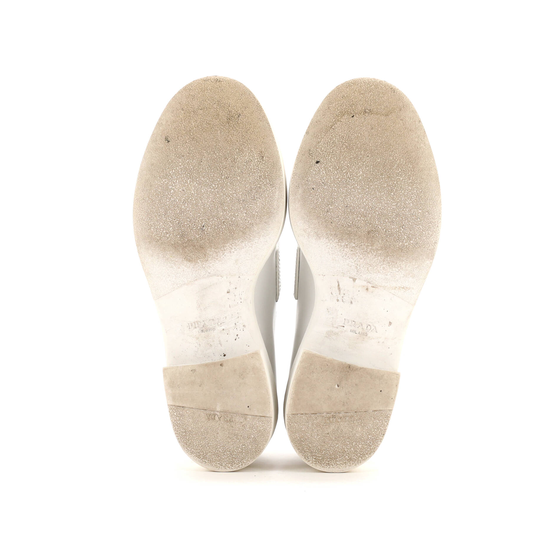 Women's Triangle Logo Loafers Spazzolato Leather