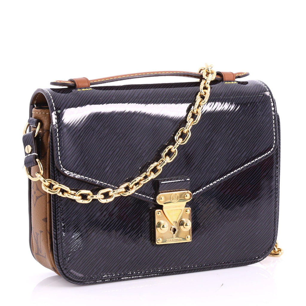 Pochette Metis Shiny Epi Leather with Reverse Monogram Canvas Mini
