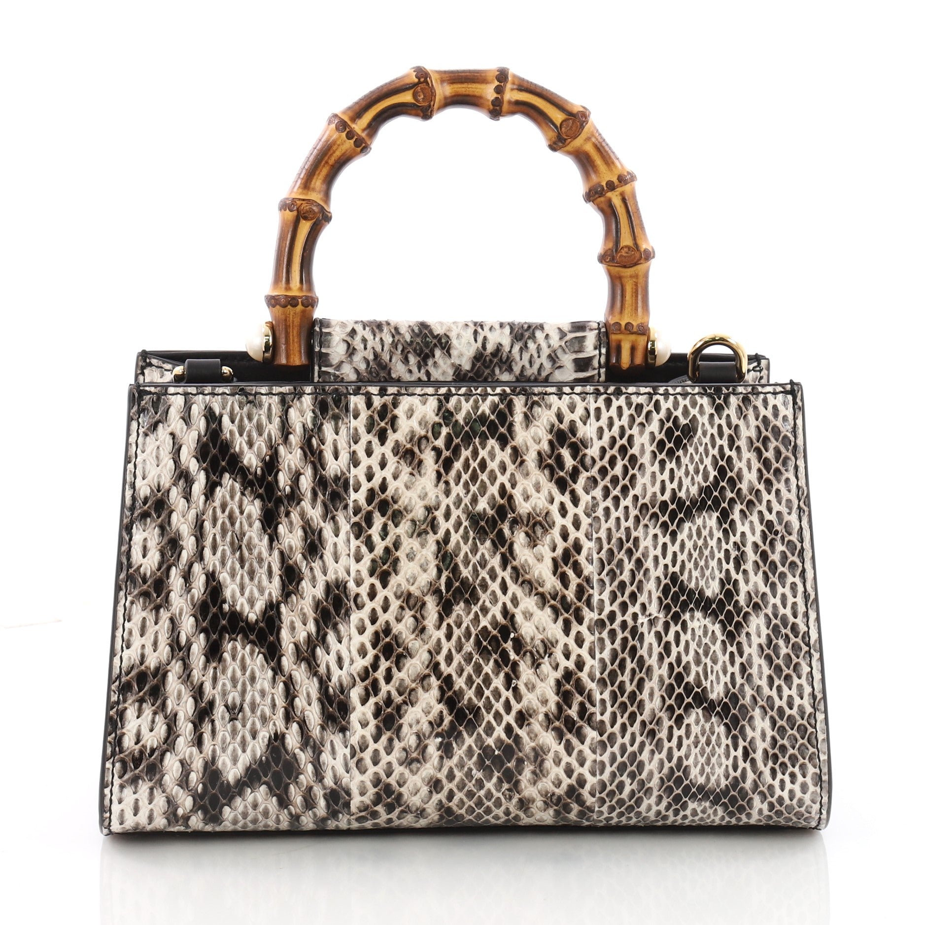 Nymphaea Top Handle Bag Python Mini