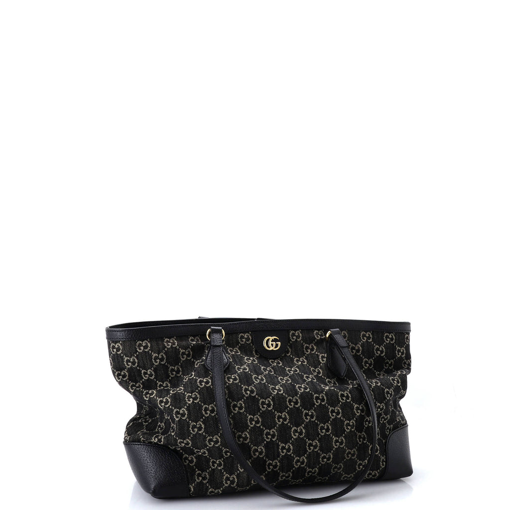 Ophidia Shopping Tote GG Denim Medium