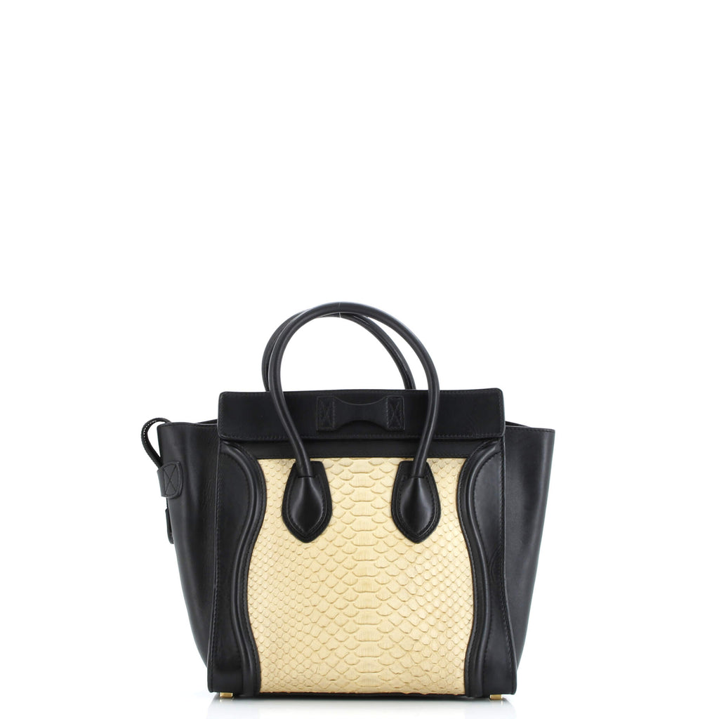 Luggage Bag Python and Leather Micro