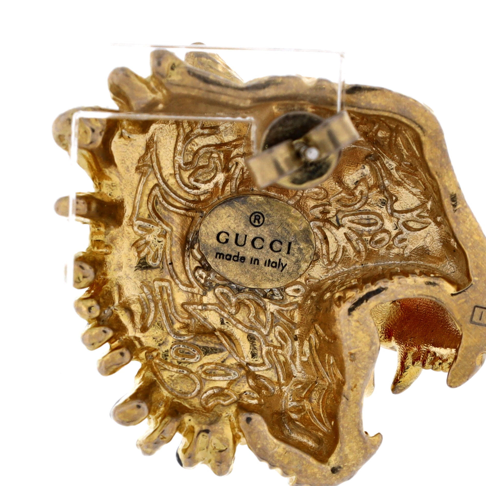 Rajah Stud Earrings Metal with Enamel and Crystal