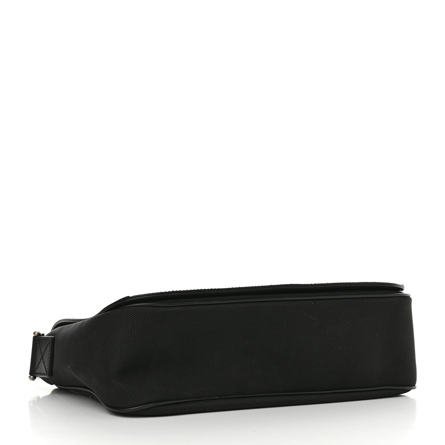 Techno Canvas Web Flap Messenger Bag Black