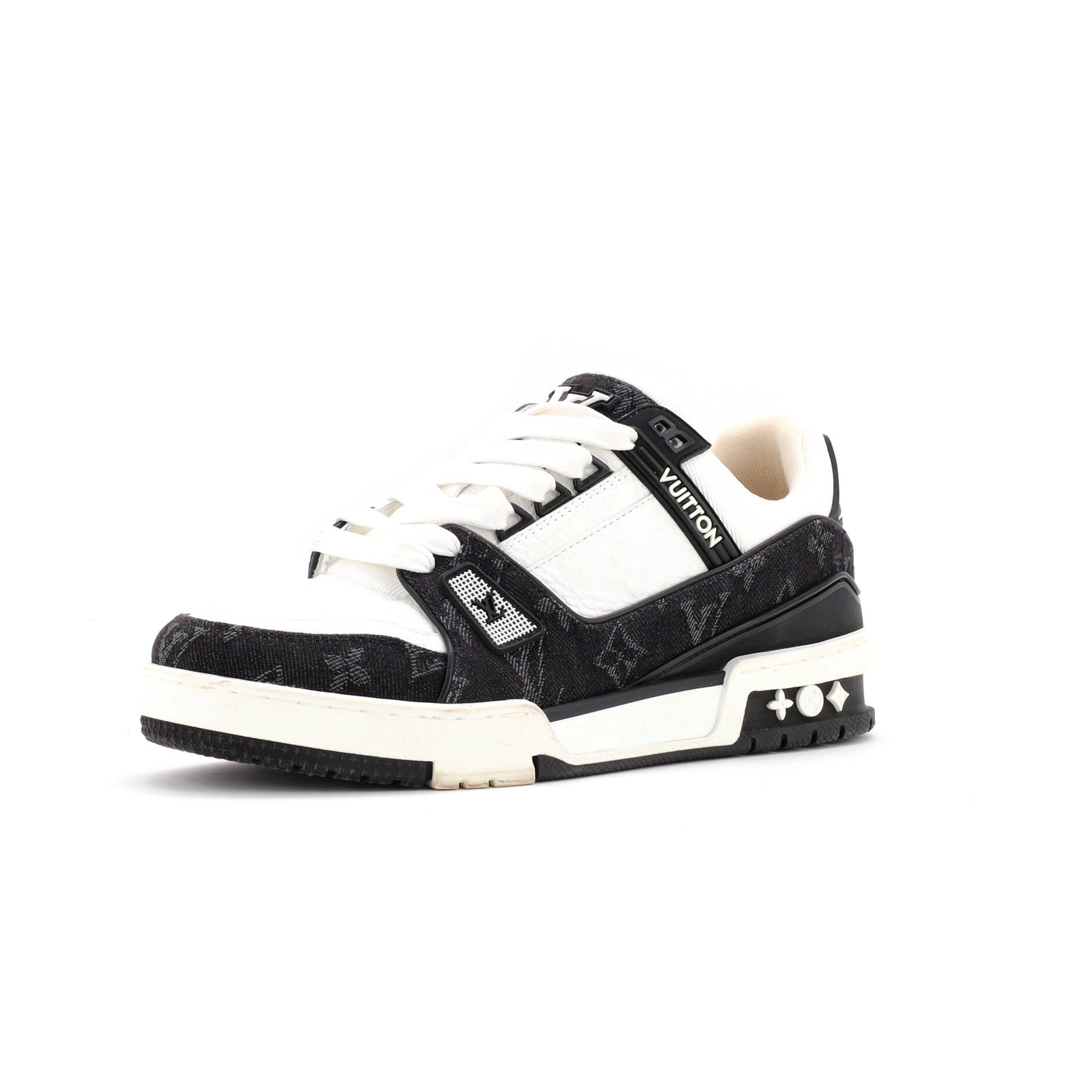 Men's LV Trainer Sneakers Monogram Empreinte Leather and Monogram Denim