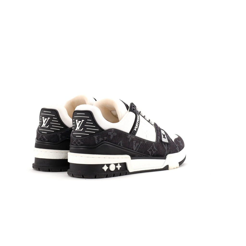 Men's LV Trainer Sneakers Monogram Empreinte Leather and Monogram Denim