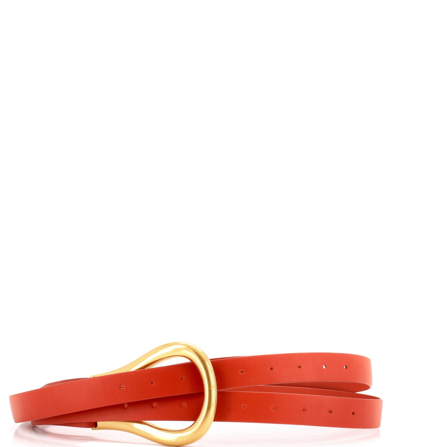 Double Strap Horsebit Buckle Belt Leather Wide