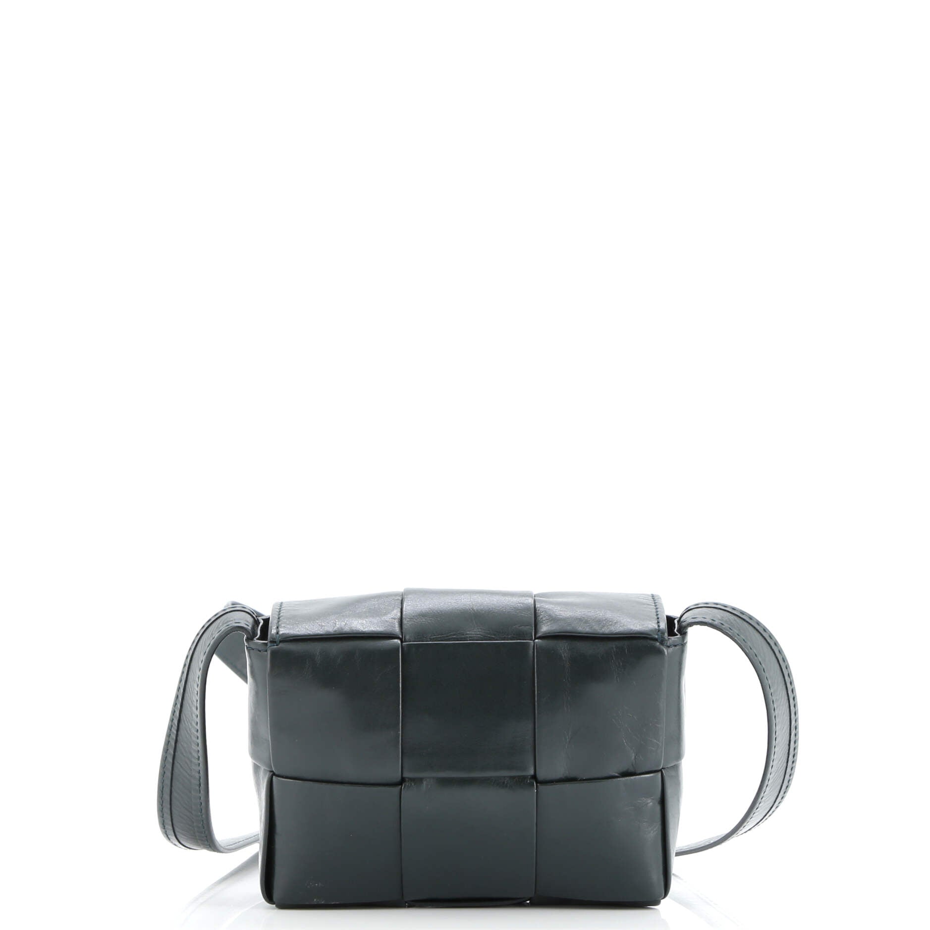 Cassette Crossbody Bag Maxi Intrecciato Leather Candy