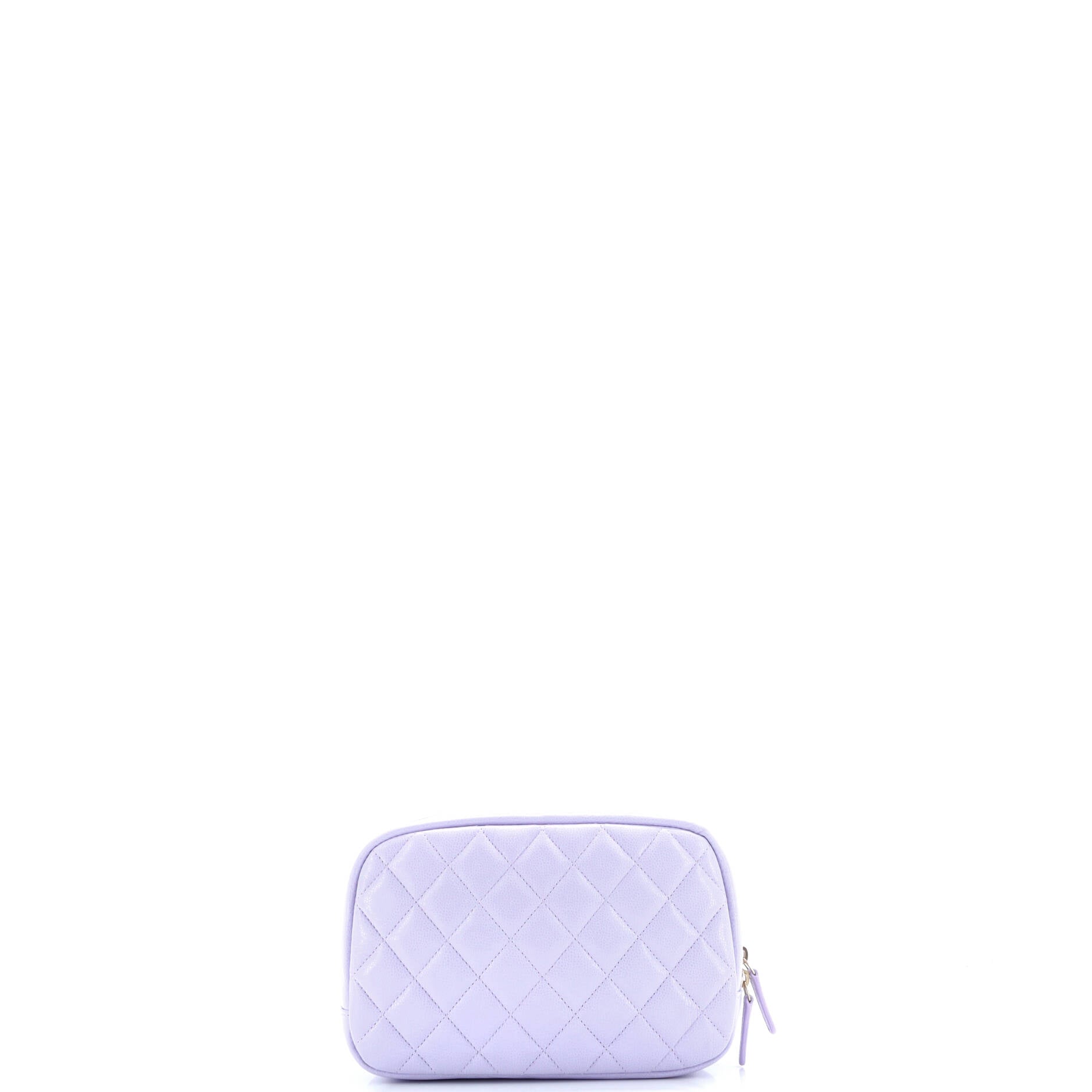 Curvy Cosmetic Pouch Quilted Caviar Medium
