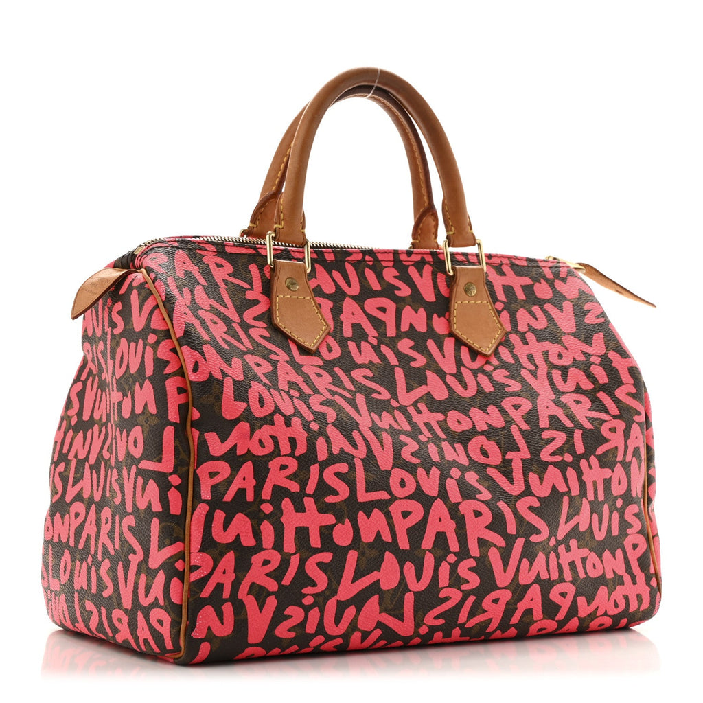 Monogram Graffiti Speedy 30 Fuchsia