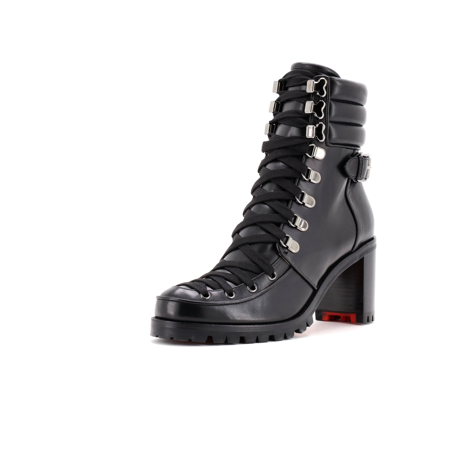 Women's Macademia Biker Platform Boots Leather 100