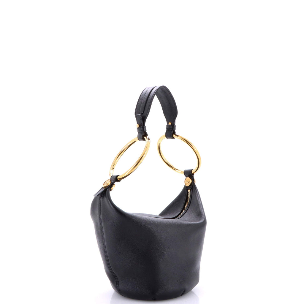 Bracelet Zip Shoulder Bag Leather Small