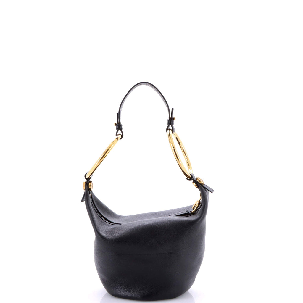Bracelet Zip Shoulder Bag Leather Small