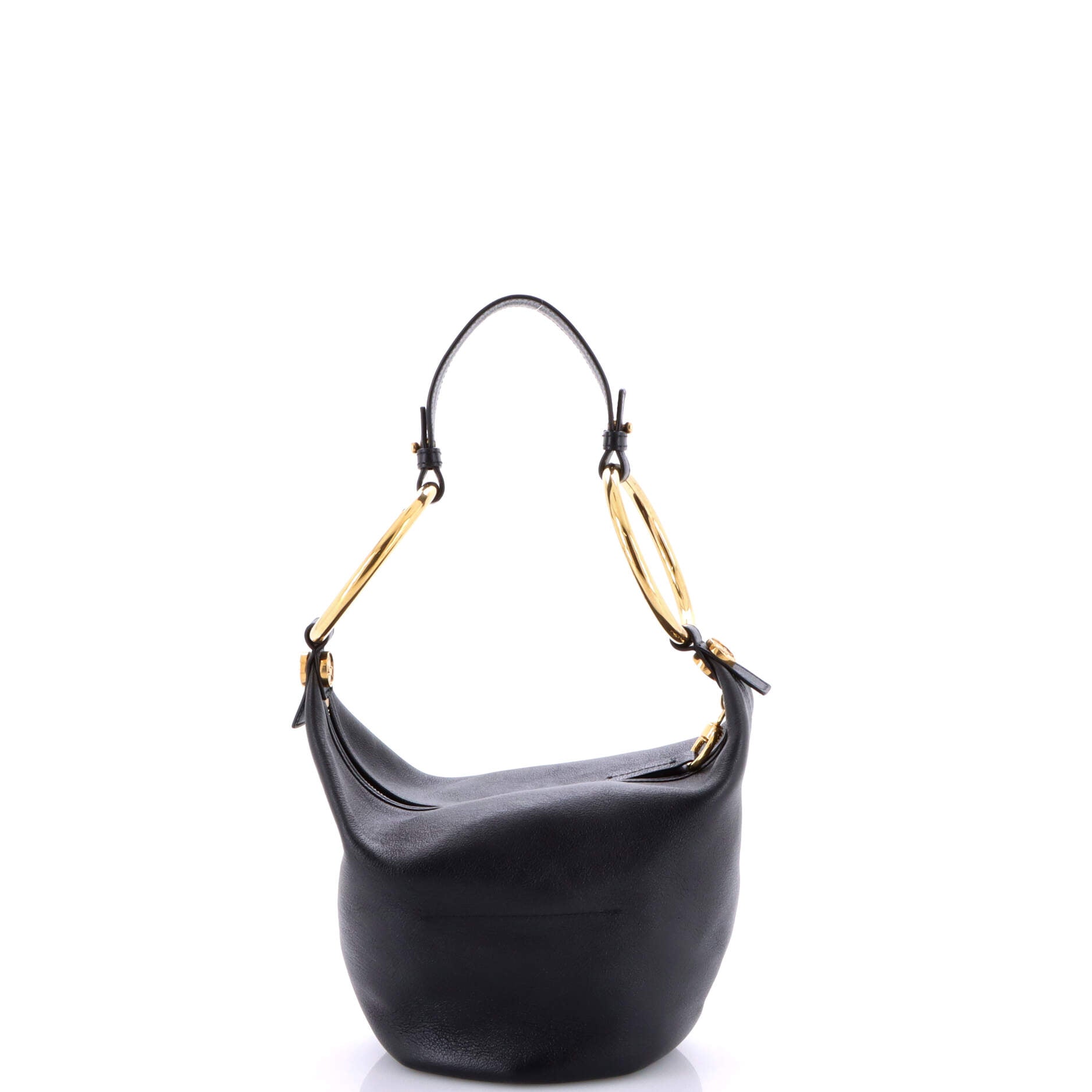 Bracelet Zip Shoulder Bag Leather Small